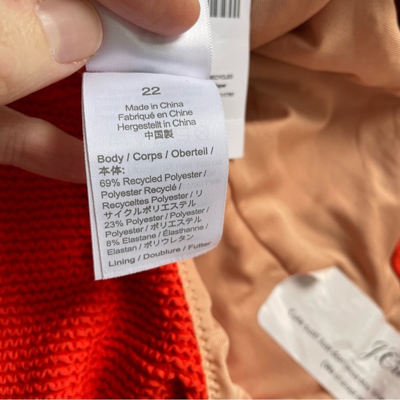 NWT J.Crew Textured Scoopneck One-Piece Swimsuit Venetian Red Size 22 - Picture 8 of 9